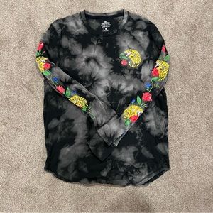 Hollister must have collection black and grey tie dye tiger long sleeve